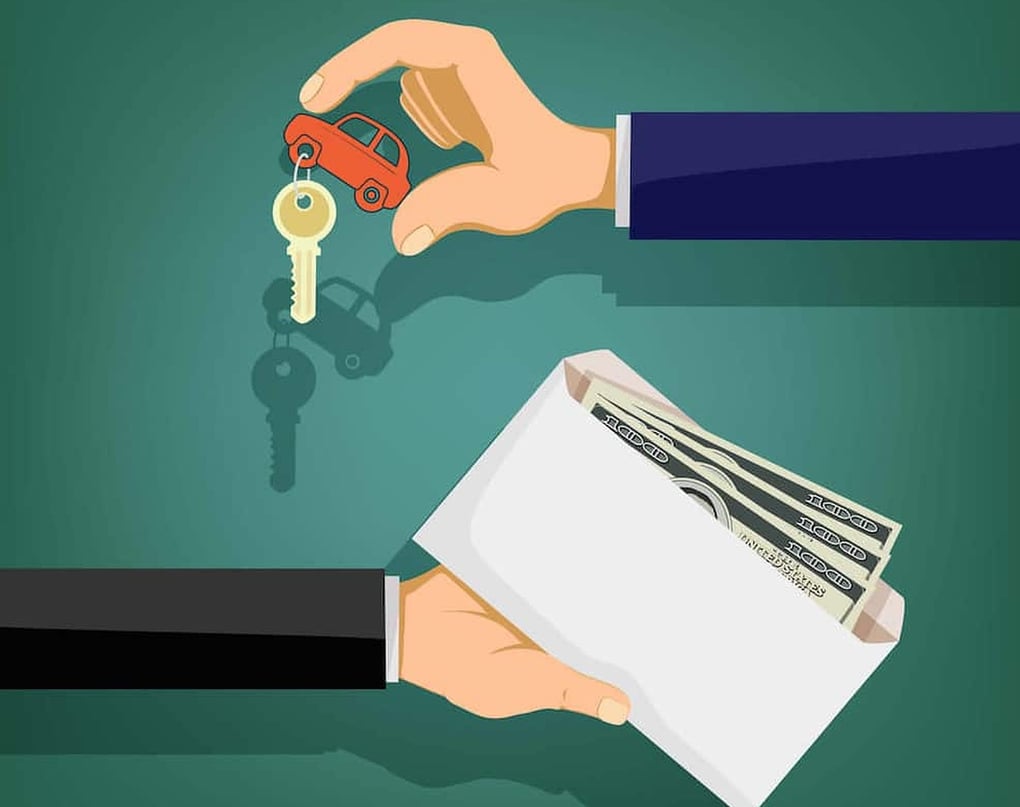 Car Key and envelope of money